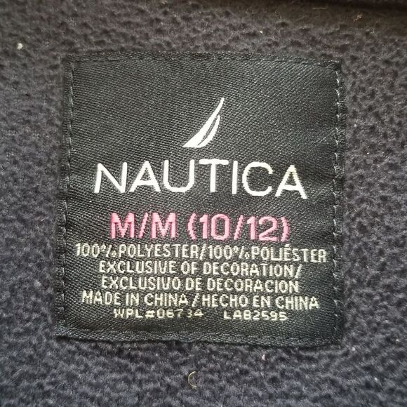 Nautica 10 12  M youth girl fleece zip up warm - Picture 4 of 4